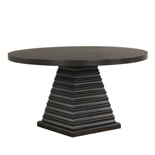 Plateau - 54" Round Dining Table - Top & Base - Dark Brown