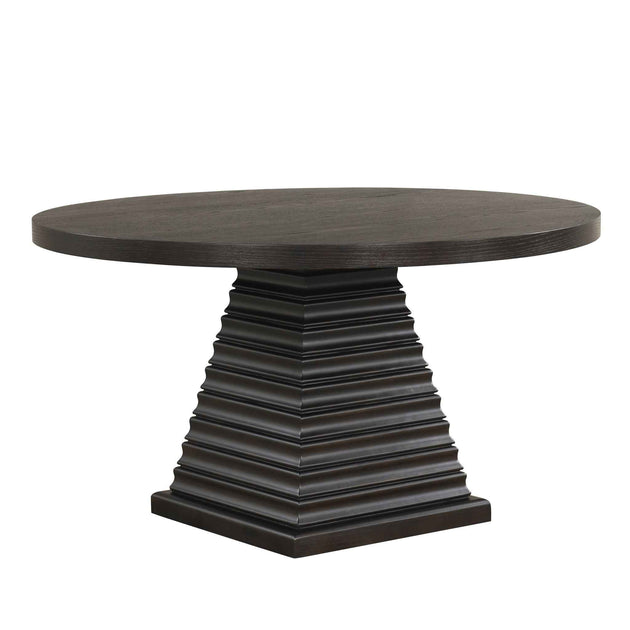 Plateau - 54" Round Dining Table - Top & Base - Dark Brown