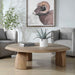 Tiernan - Reclaimed Oak Round Coffee Table - Woodtone