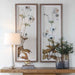 Garden - Study Framed Floral Prints (Set of 2) - Blue / Brown / Green / White