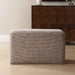 Kelce - Woven Checkered Ottoman - Brown