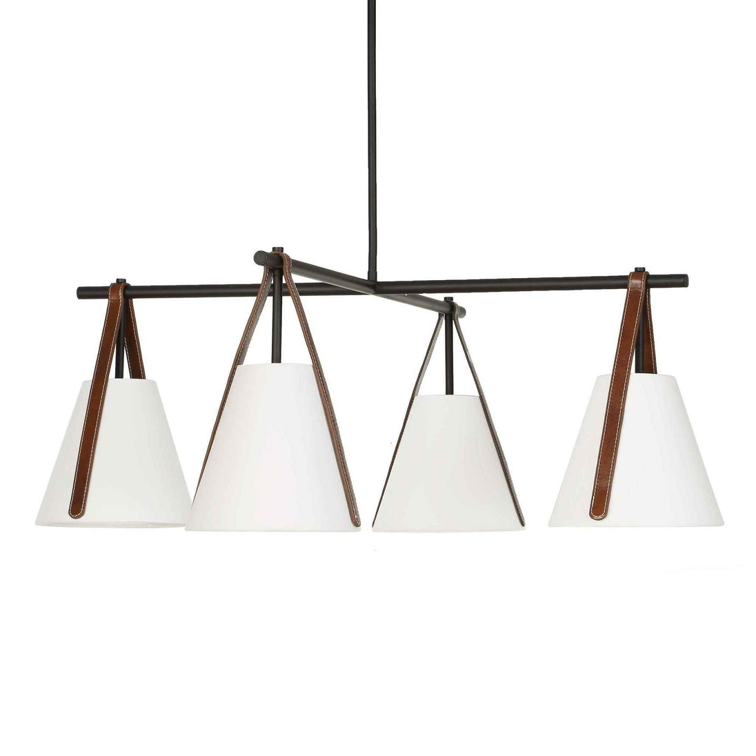 Reins - Accent Straps 4 Light Chandelier - Black