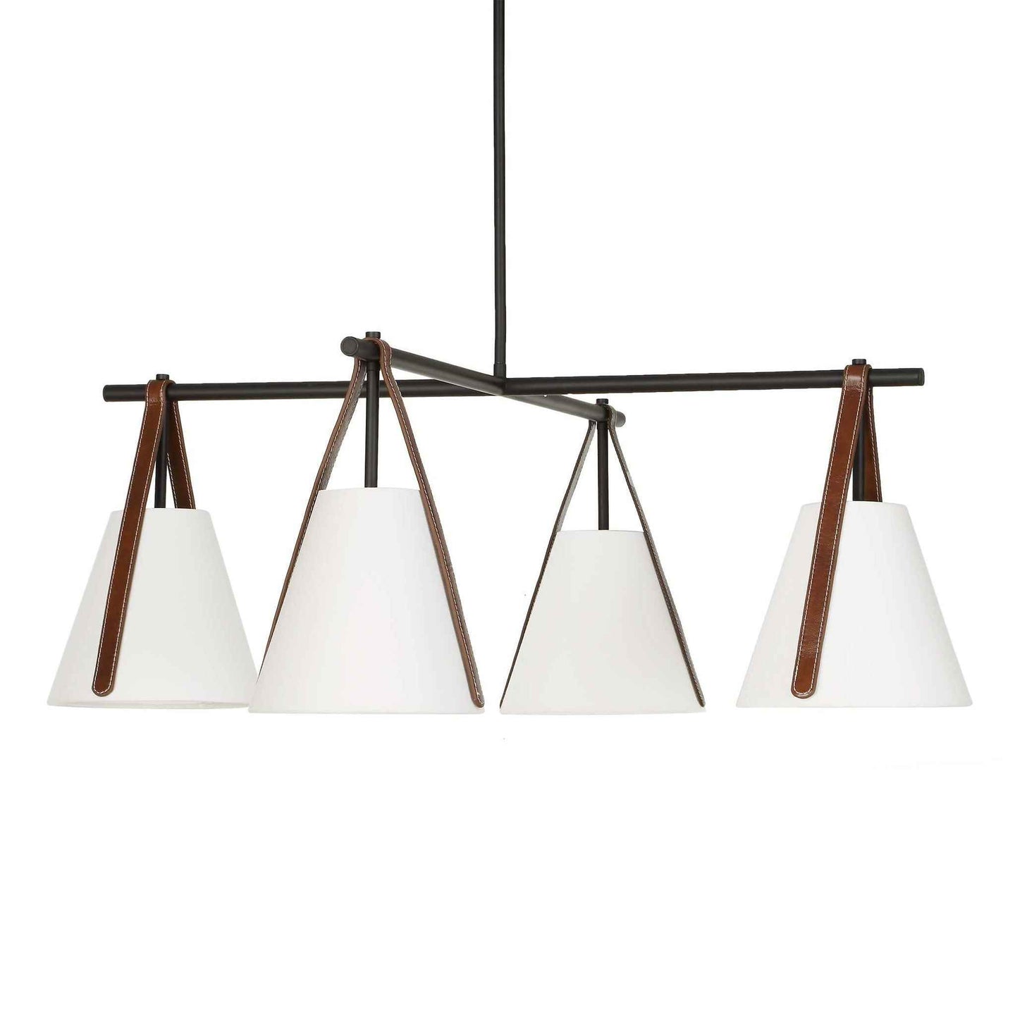 Reins - Accent Straps 4 Light Chandelier - Black