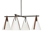 Reins - Accent Straps 4 Light Chandelier - Black