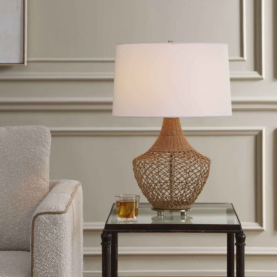 Samori - Rattan Table Lamp - Woodtone