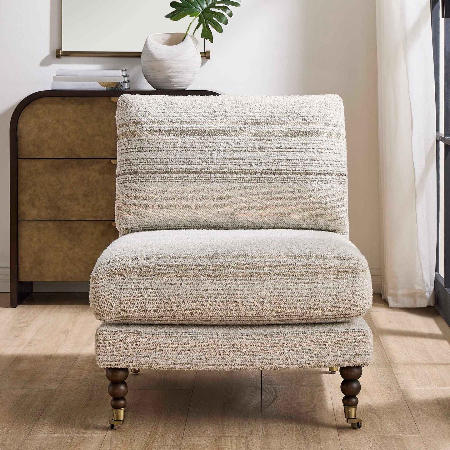 Chatsworth - Modern Slipper Chair - White