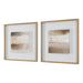 Between Lines - Abstract Painting (Set of 2) - Brown / White