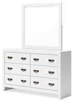 Binterglen - Dresser And Mirror - White