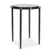 Kennington - Round Glass Accent Table - Black / Brass / Bronze
