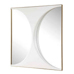 New Moon - Mirrored Wall Decor - White