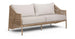 Coastline - Olefin Water Resistant Fabric And Wicker Outdoor Patio Loveseat - Beige