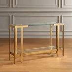Kendrick - Glass Console Table - Gold