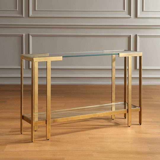 Kendrick - Glass Console Table - Gold