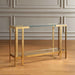 Kendrick - Glass Console Table - Gold