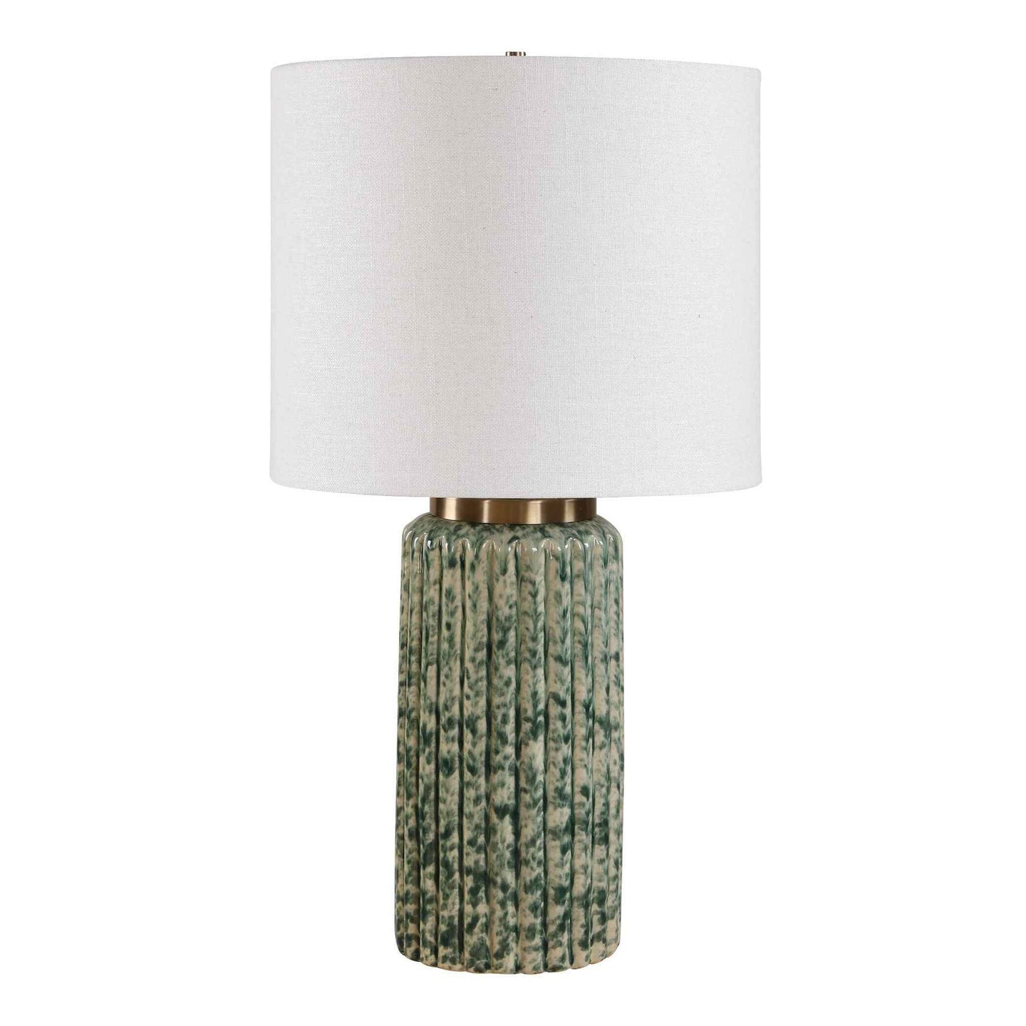 Hensley - Table Lamp - Ivory & Green