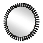 Jael - Round Iron Bands Mirror - Black