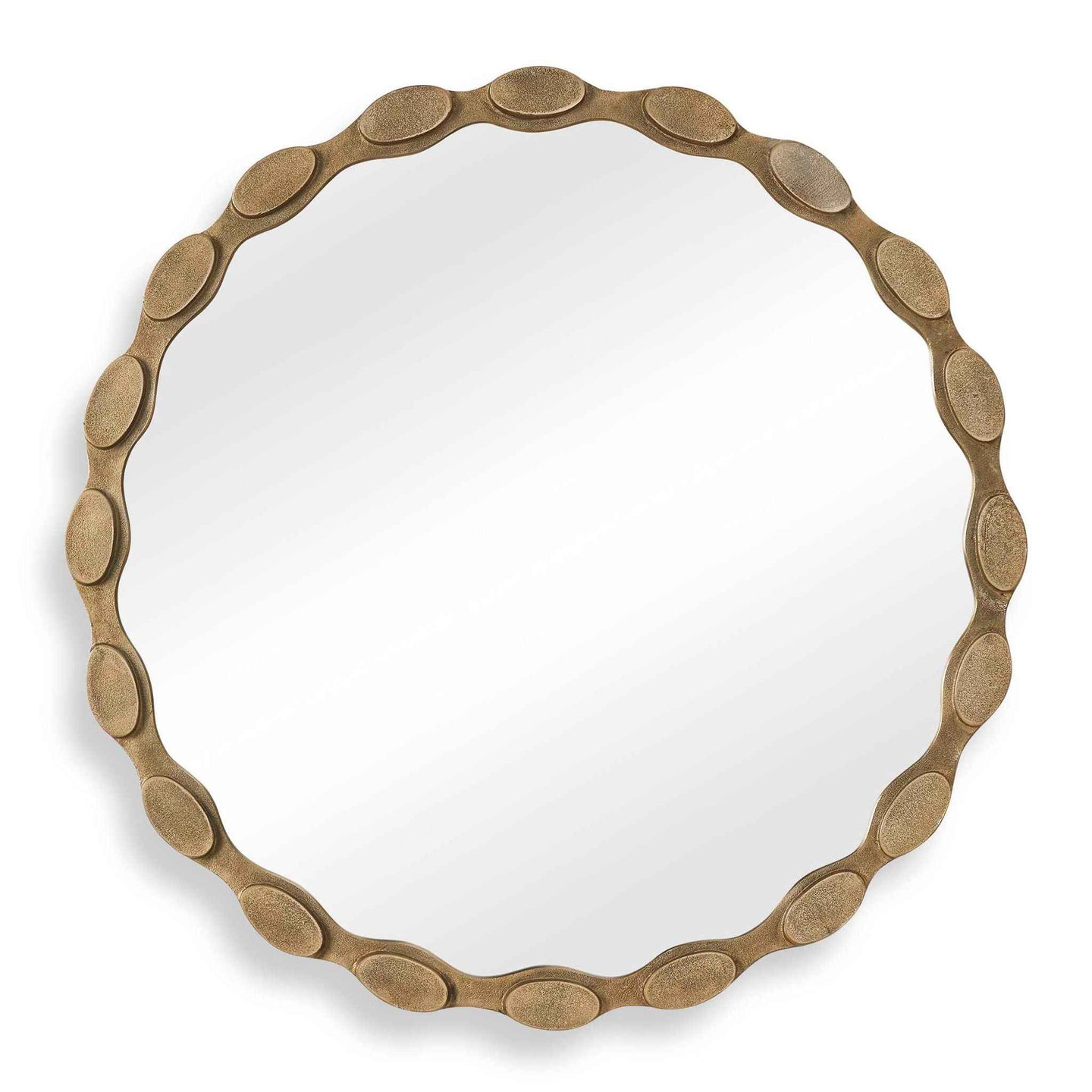 Marietta - Round Brass Mirror - Brass / Gold