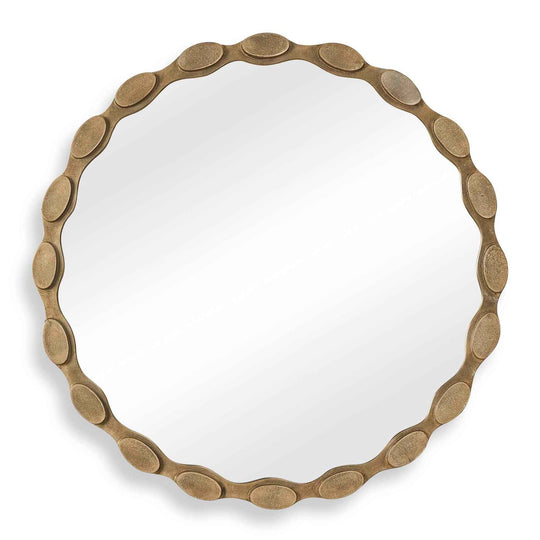 Marietta - Round Brass Mirror - Brass / Gold