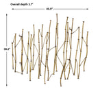 Nature's Rhythm - Metal Wall Decor - Gold