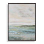 Awakening - Hand Painted Landscape Art - Blue / Brown / Green / White / Yellow