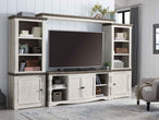 Havalance - 4 Pc. - Entertainment Center - 67" TV Stand - Brown / Beige