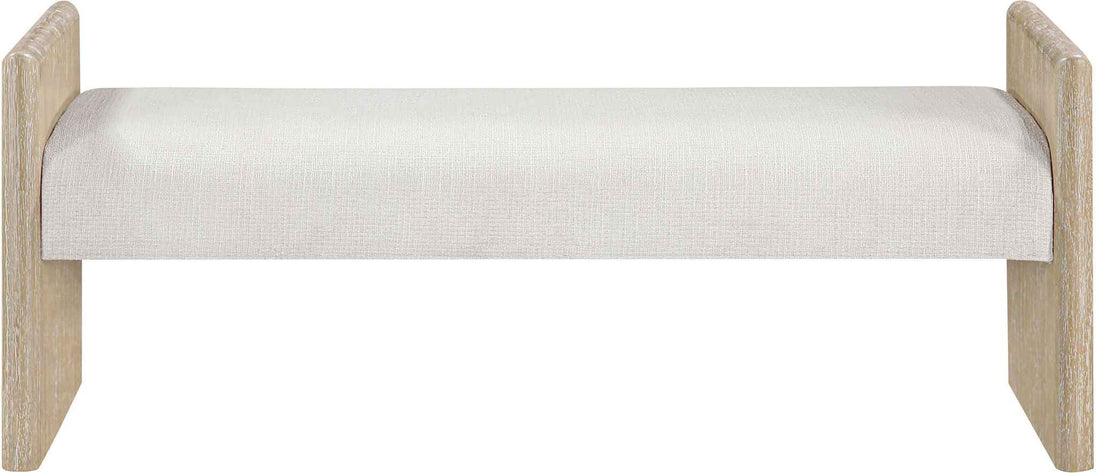 Hickory - Fabric Upholstered Bench - Natural Frame