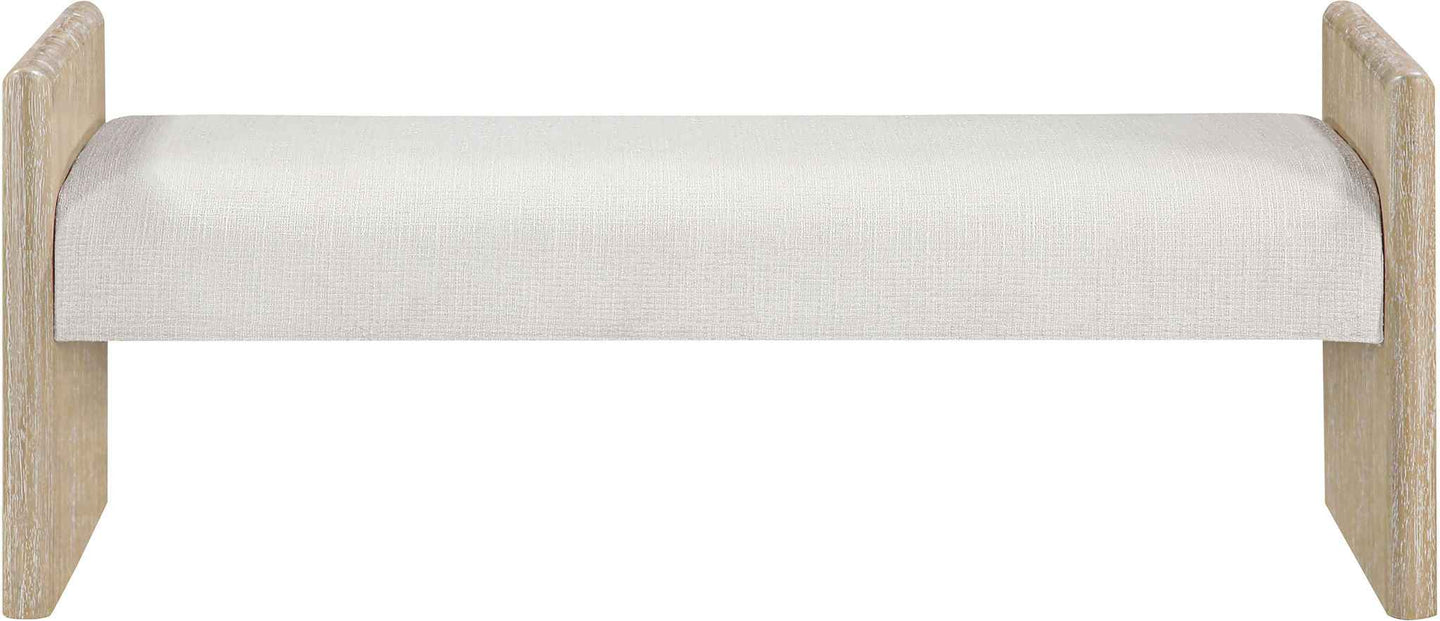 Hickory - Fabric Upholstered Bench - Natural Frame