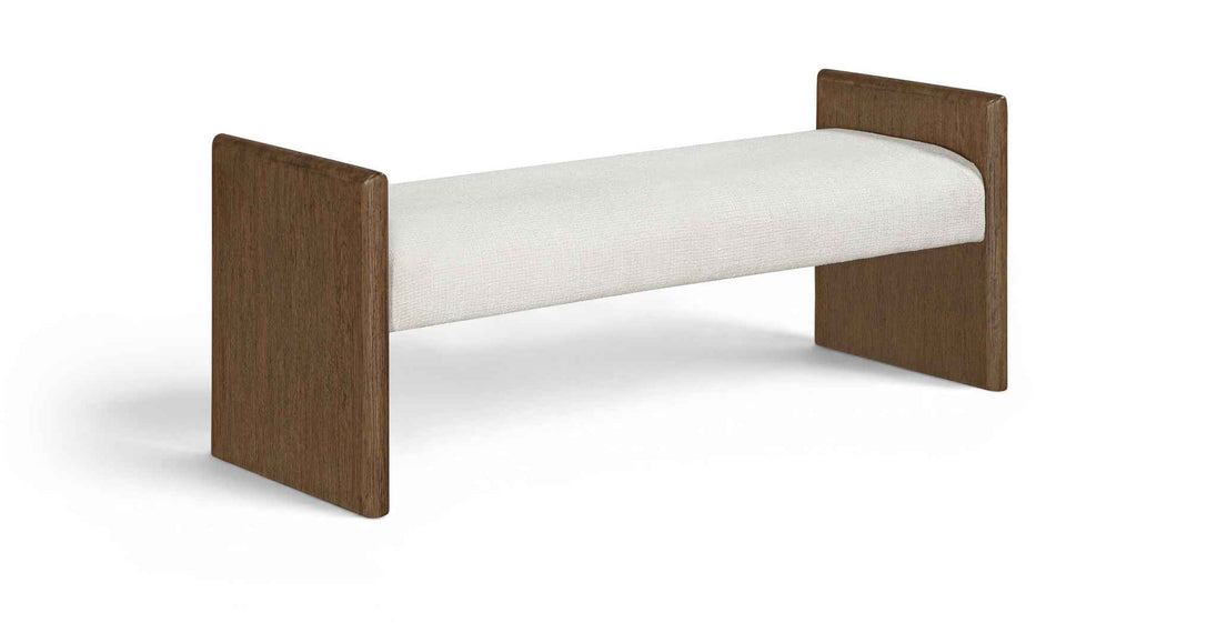 Hickory - Fabric Upholstered Bench - Brown Frame