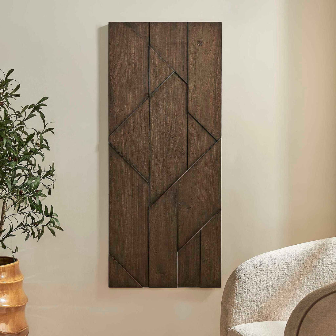 Hanoi - Geometric Wood Wall Panel - Woodtone