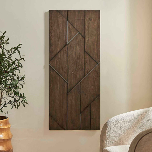 Hanoi - Geometric Wood Wall Panel - Woodtone