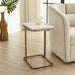Tylan - Marble Accent Table - Brass / White