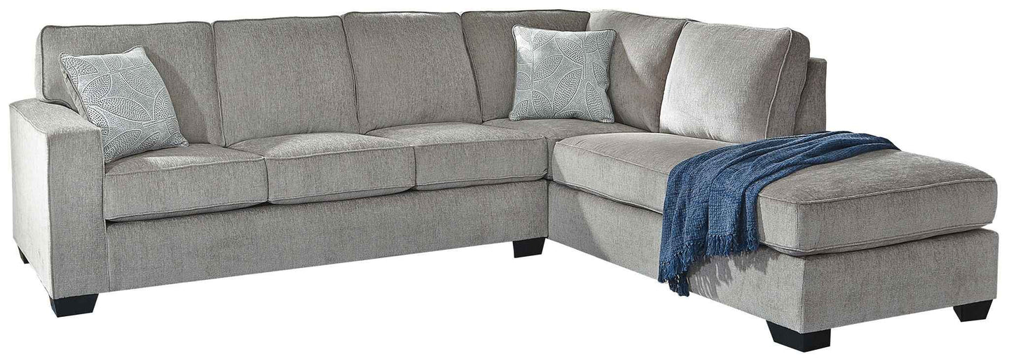 Altari - Right Arm Facing Corner Chaise 2 Pc Sectional - Alloy