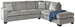 Altari - Right Arm Facing Corner Chaise 2 Pc Sectional - Alloy