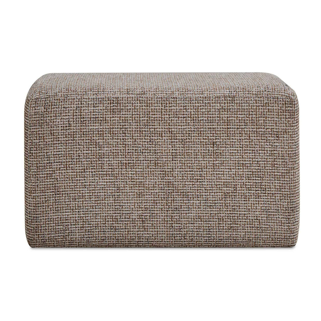 Kelce - Woven Checkered Ottoman - Brown