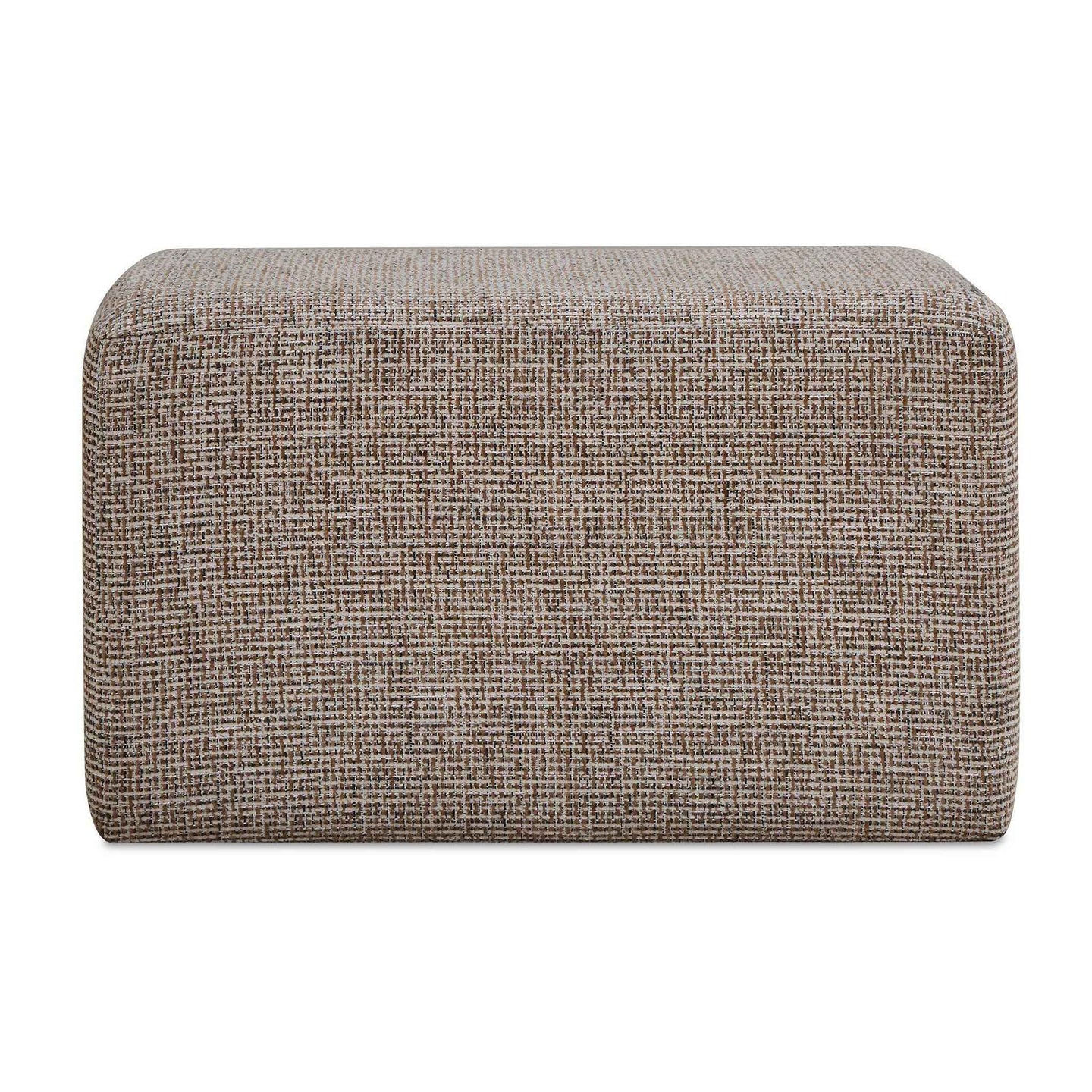 Kelce - Woven Checkered Ottoman - Brown