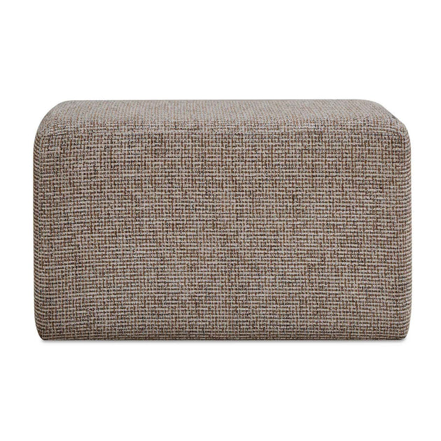 Kelce - Woven Checkered Ottoman - Brown