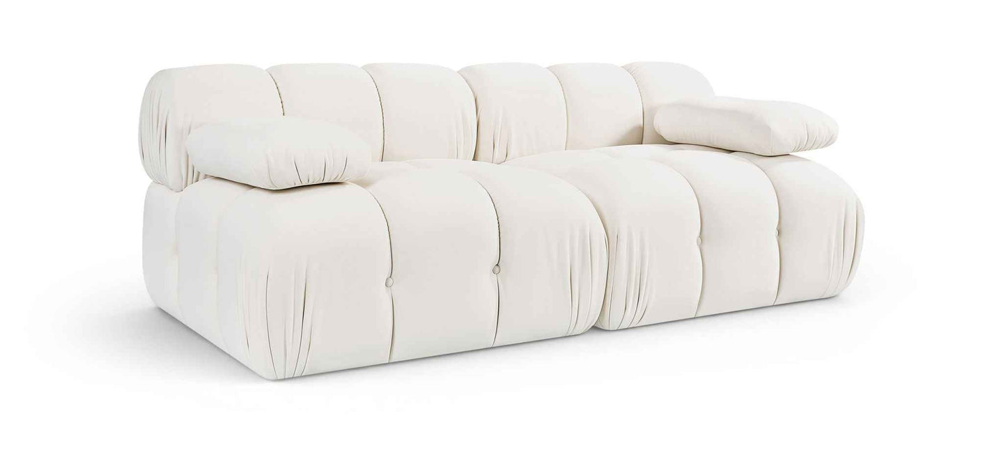 Orin - Velvet Performance Fabric Upholstered 2 Piece Modular Sofa