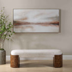 Haze In The Horizon - Landscape Painting - Brown / Orange / White