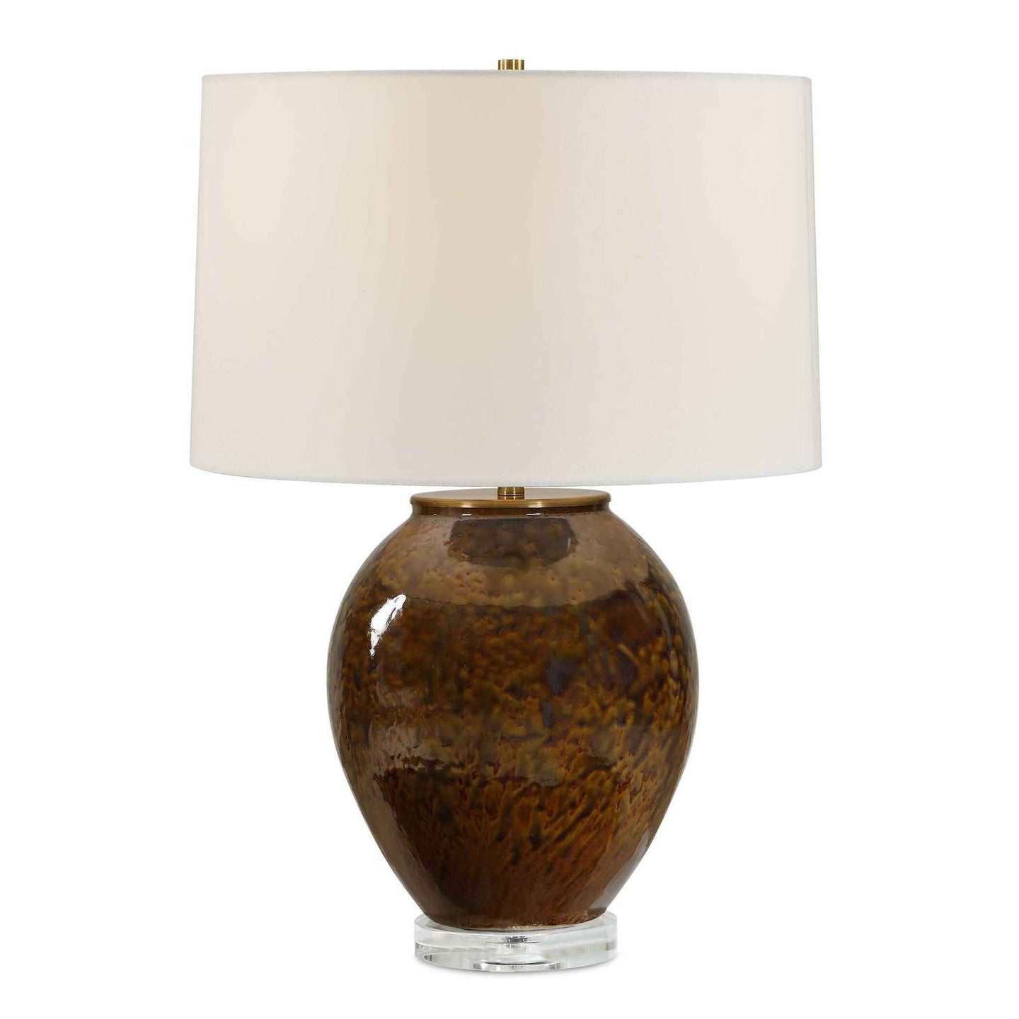Rye - Glazed Table Lamp - Brown