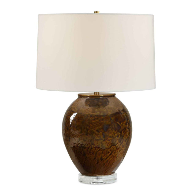 Rye - Glazed Table Lamp - Brown