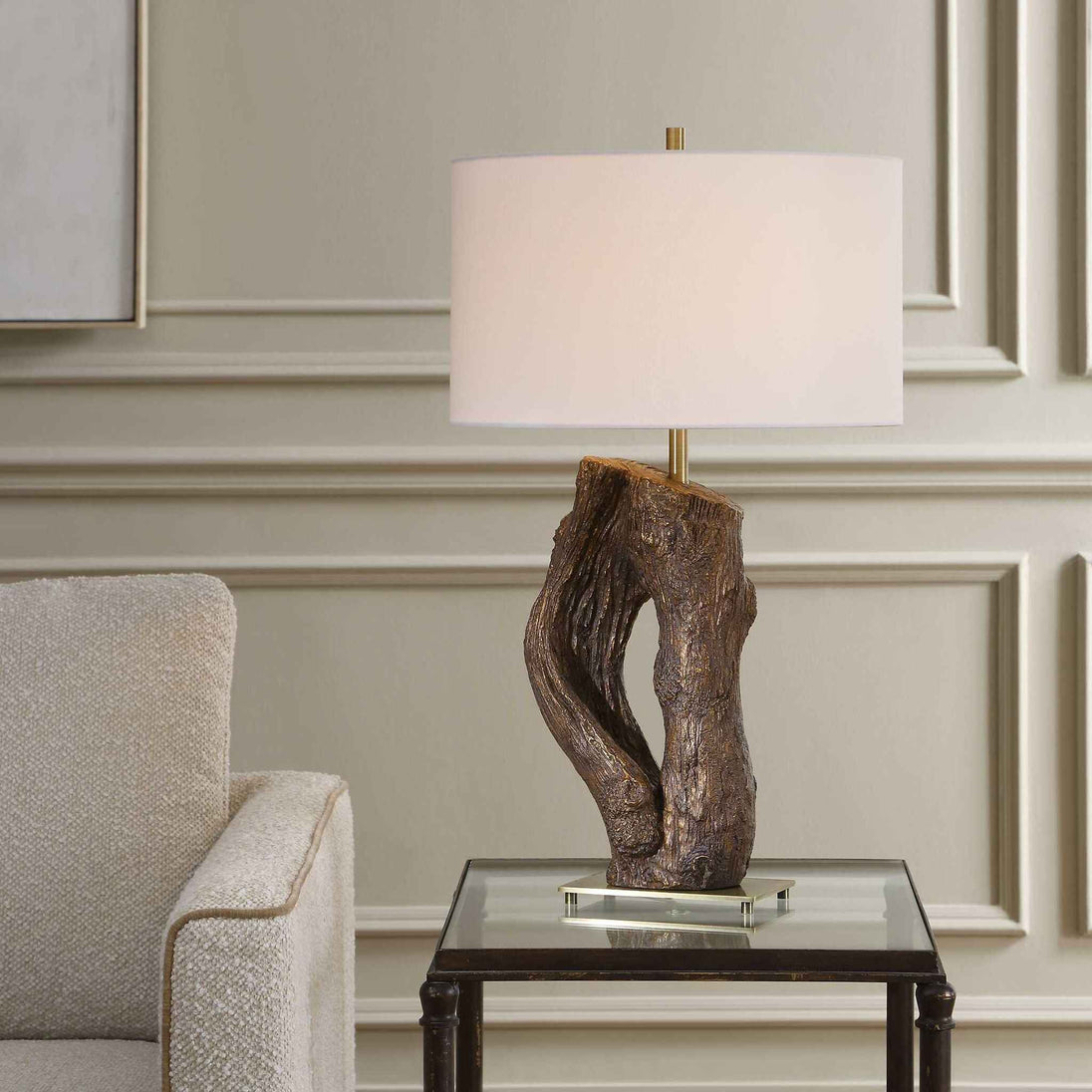 Namath - Wood Table Lamp - Brown