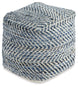 Chevron Pouf