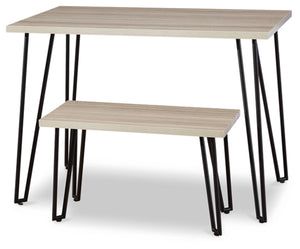 Blariden Desk W/Bench - Brown / Black