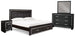 Kaydell King Upholstered Panel Bed, Dresser, Mirror and Nightstand