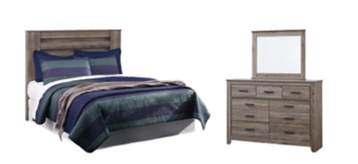 Zelen Queen/Full Panel Headboard, Dresser and Mirror