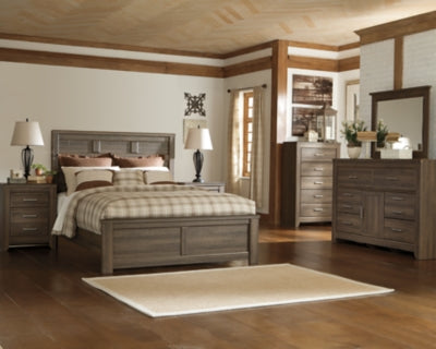 Juararo Queen Panel Bed, Dresser and Mirror