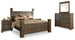 Juararo King Poster Bed, Dresser, Mirror and 2 Nightstands