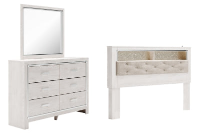 Altyra King Bookcase Headboard, Dresser and Mirror