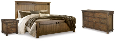 Lakeleigh California King Panel Bed, Dresser and Nightstand
