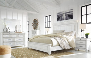 Kanwyn King Panel Bed, Dresser and Mirror